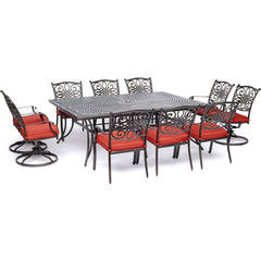 hanover-traditions-11-piece-6-dining-chairs-4-swivel-rockers-60x84-inch-cast-table-traddn11pcsw4-red