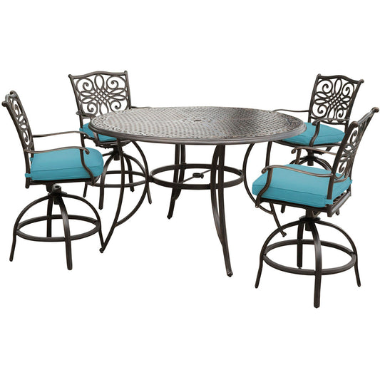 hanover-traditions-5-piece-4-counter-height-swivel-chairs-56-inch-round-cast-table-36-inch-height-traddn5pcbr-blu
