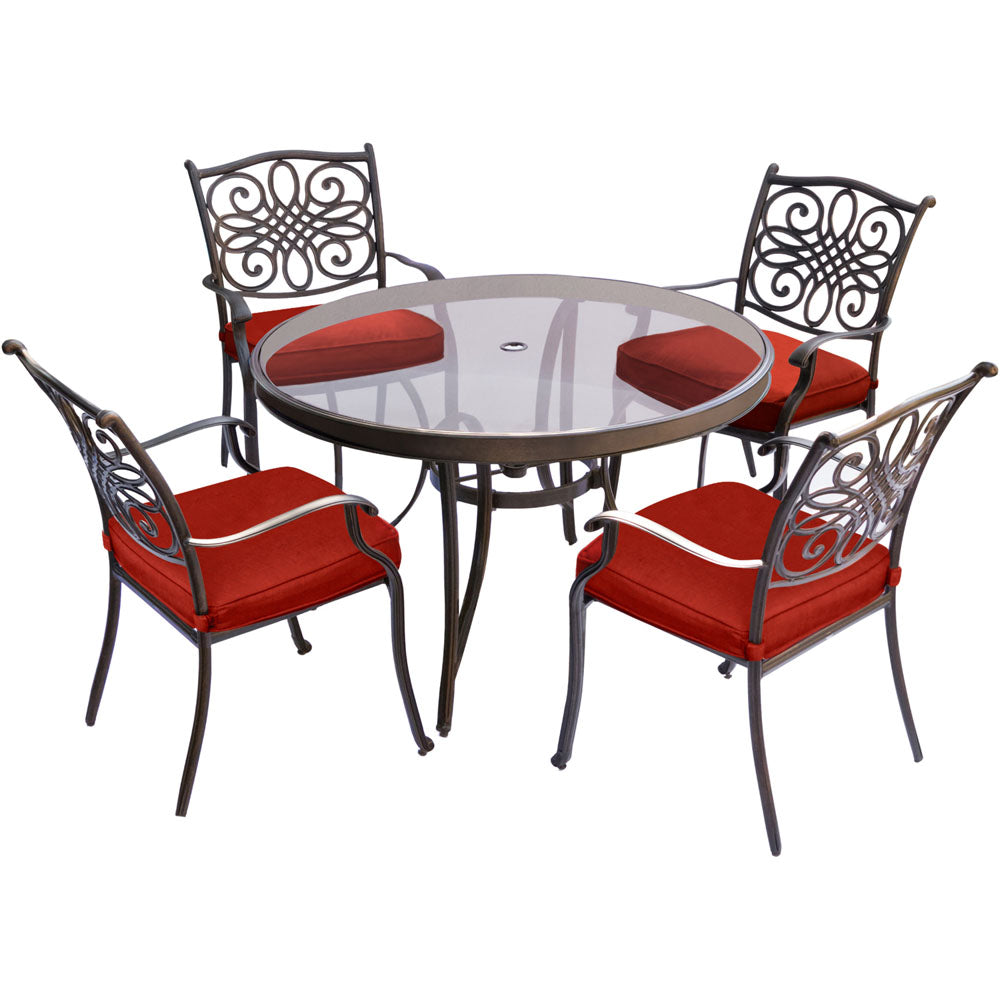 hanover-traditions-5-piece-4-dining-chairs-48-inch-round-glass-top-table-traddn5pcg-red