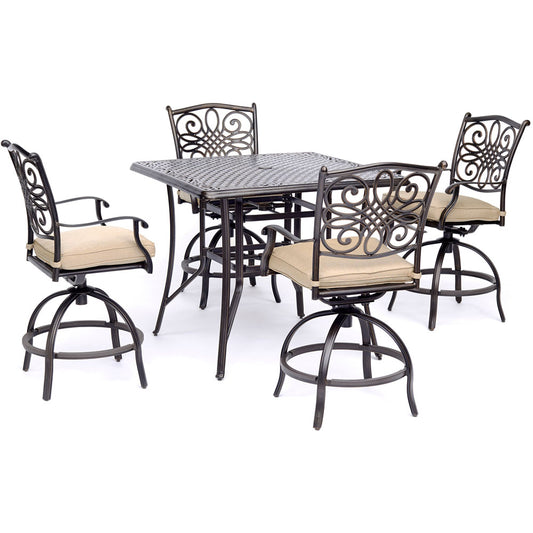 hanover-traditions-5-piece-4-counter-height-swivel-chairs-42-inch-square-cast-table-36-inch-height-traddn5pcsqbr