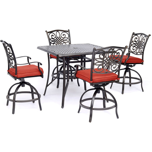 hanover-traditions-5-piece-4-counter-height-swivel-chairs-42-inch-square-cast-table-36-inch-height-traddn5pcsqbr-r