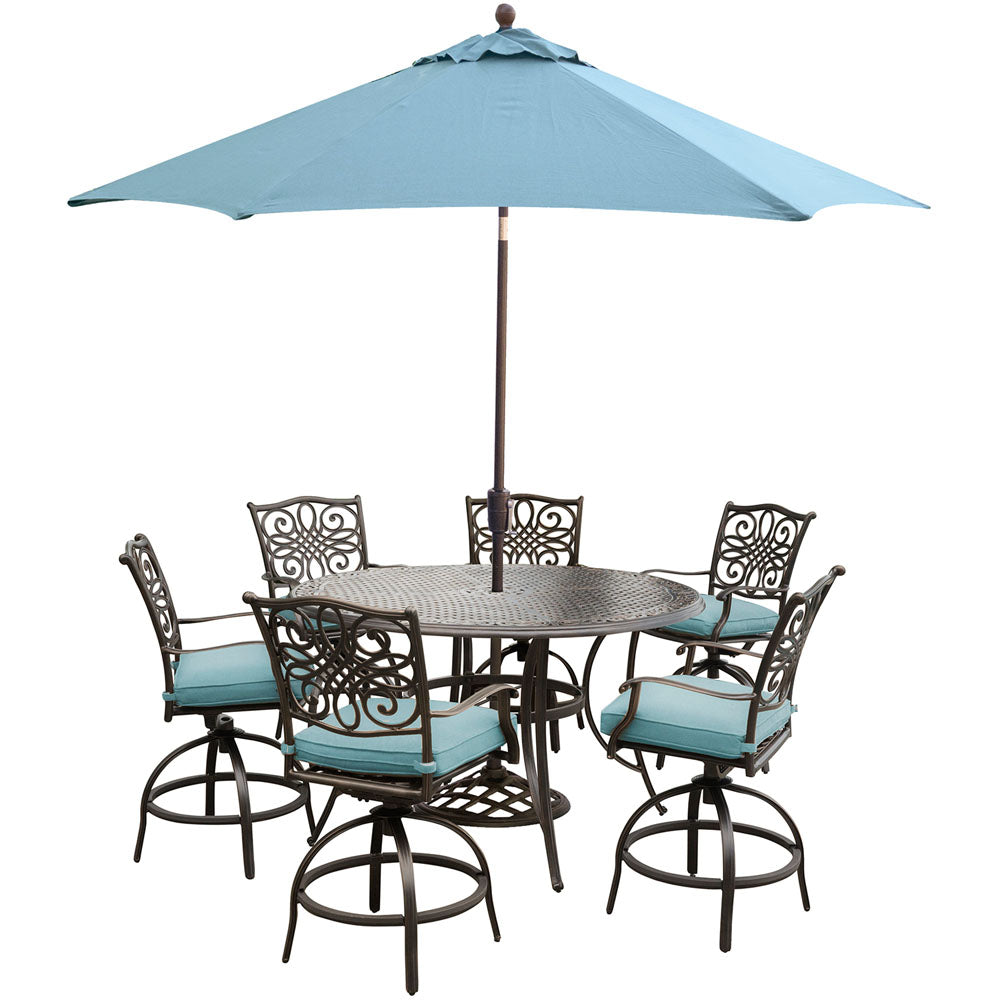 hanover-traditions-7-piece-6-counter-height-swivel-chairs-56-inch-round-cast-table-36-inch-height-umbrella-base-traddn7pcbr-su-b