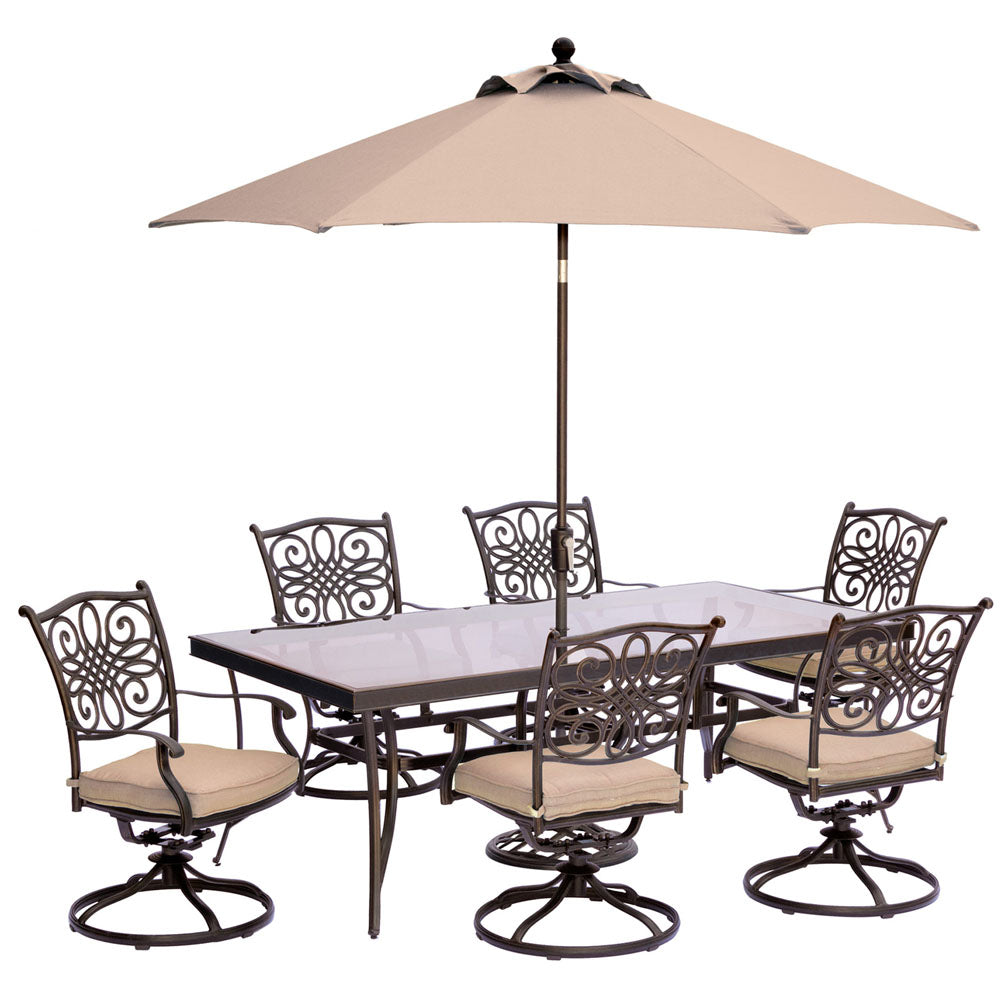 hanover-traditions-7-piece-6-swivel-rockers-42x84-inch-glass-top-table-umbrella-base-traddn7pcswg-su