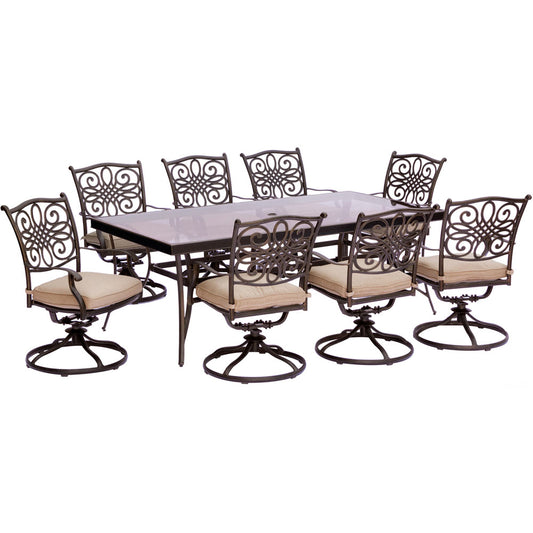 hanover-traditions-9-piece-8-swivel-rockers-42x84-inch-glass-top-table-traddn9pcswg