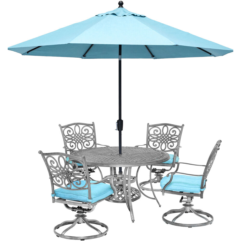 hanover-traditions-5-piece-4-swivel-rockers-48-inch-round-cast-table-umbrella-and-base-traddng5pcsw4-su-b